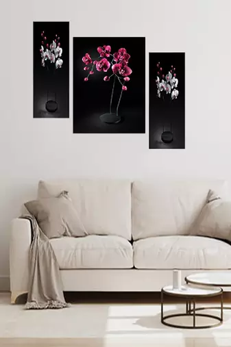 Set of 3 digital wall painting