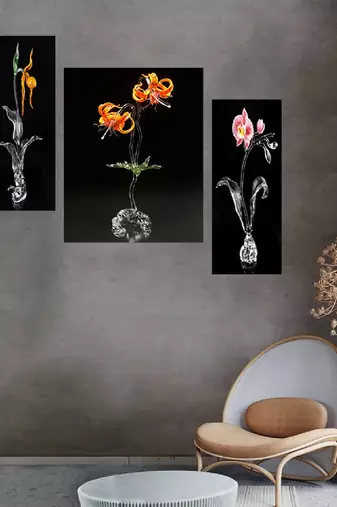 Set of 3 digital wall painting