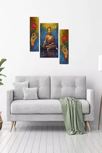 Set of 3 digital wall painting