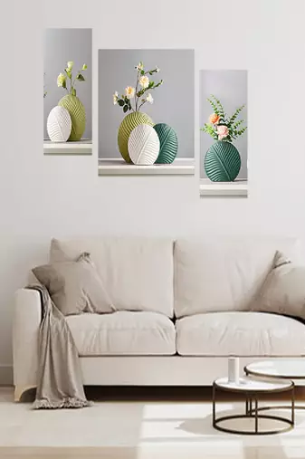 Set of 3 digital wall painting
