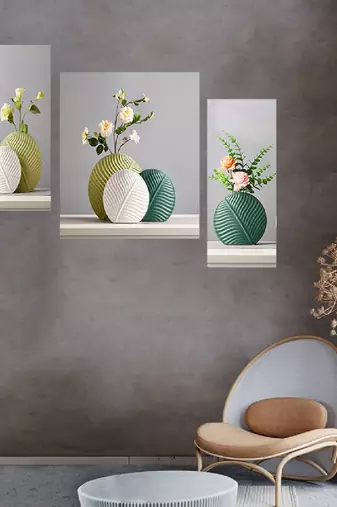 Set of 3 digital wall painting