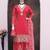 Pink heavy embroidery work cosmos silk sharara Full Stitched Free size