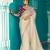 beige embroidered saree with jacquard work blouse piece
