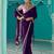 violet embroidered saree with jacquard work blouse piece