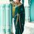 emerald embroidered saree with jacquard work blouse piece