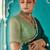 emerald embroidered saree with jacquard work blouse piece