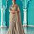 cream embroidered saree with jacquard work blouse piece
