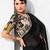 black embroidered saree with jacquard work blouse piece