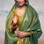 green handloom tissue silk self woven plain saree