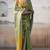 green handloom tissue silk self woven plain saree