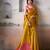 yellow handloom tissue silk self woven plain saree