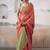 red handloom tissue silk self woven plain saree