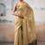 beige handloom tissue silk self woven plain saree
