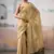 beige handloom tissue silk self woven plain saree