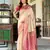 beige silk blend zari weaving saree with blouse piece