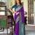 violet silk blend zari weaving saree with blouse piece