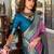 pink silk blend zari weaving saree with blouse piece