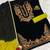 Mustard-black embroidery sequence & thread work velvet semi stitched salwar suit