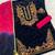 Black-red embroidery sequence & thread work velvet semi stitched salwar suit