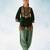 Green embroidery sequence & thread work velvet semi stitched salwar suit