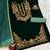 Green embroidery sequence & thread work velvet semi stitched salwar suit