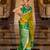 lemon banarasi silk blend zari weaving saree with blouse piece