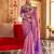 pink silk blend zari woven patola design saree with blouse