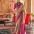 beige silk blend zari woven patola design saree with blouse