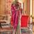 beige silk blend zari woven patola design saree with blouse