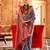 grey silk blend zari woven patola design saree with blouse