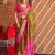mehendi silk blend zari woven patola design saree with blouse