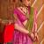 mehendi silk blend zari woven patola design saree with blouse