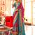 rani pink silk blend zari woven patola design saree with blouse