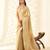 beige silk blend tissue linen zari weaving saree with blouse