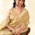 beige silk blend tissue linen zari weaving saree with blouse