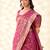 magenta silk blend tissue linen zari weaving saree with blouse