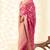 magenta silk blend tissue linen zari weaving saree with blouse