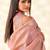 pink silk blend tissue linen zari weaving saree with blouse