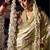 beige viscose tissue handworked pallu saree with embroidered blouse piece