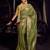 dark green viscose tissue handworked pallu saree with embroidered blouse piece