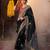 black silk blend zari weaving saree with embroidered blouse piece