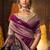 violet silk blend zari weaving saree with embroidered blouse piece