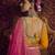 magenta viscose dola lace saree with handwork blouse piece