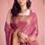 magenta silk blend tissue zari weaving saree with blouse piece