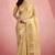 beige silk blend tissue zari weaving saree with blouse piece