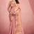 baby pink silk blend tissue zari weaving saree with blouse piece