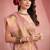 baby pink silk blend tissue zari weaving saree with blouse piece