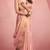 baby pink silk blend tissue zari weaving saree with blouse piece