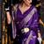 purple silk blend tissue zari weaving saree with blouse piece