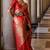 red silk blend tissue zari weaving saree with blouse piece